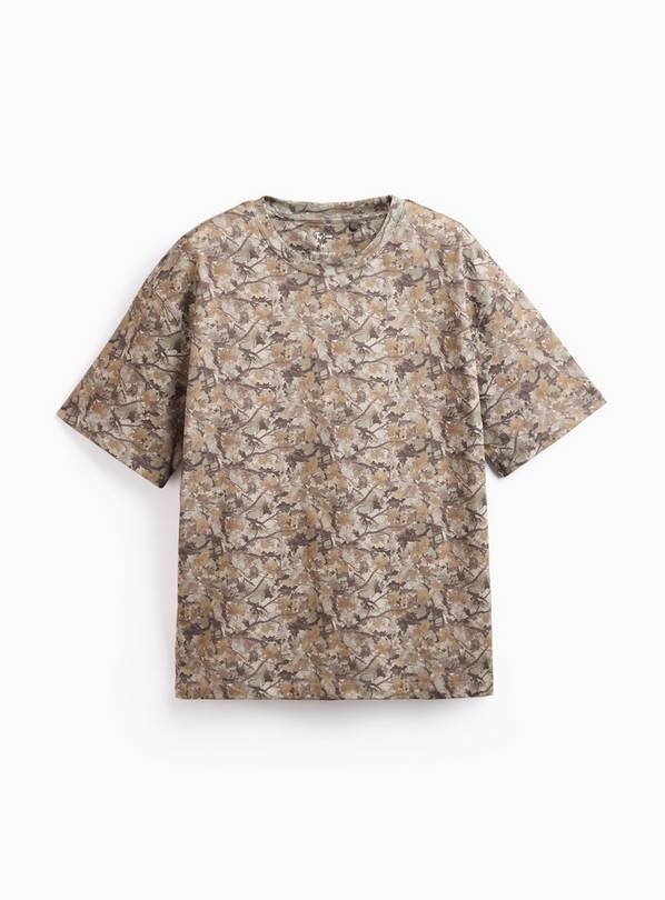 Camo Print Relaxed T Shirt XXXL